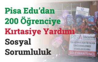 Pisa Edu’dan 200 Öğrenciye Kırtasiye Yardımı